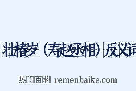 壮椿岁（寿赵丞相）反义词是什么意思的图片